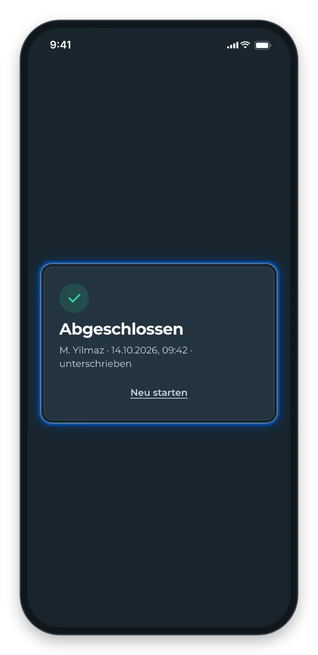 Die Checkliste ist abgeschlossen