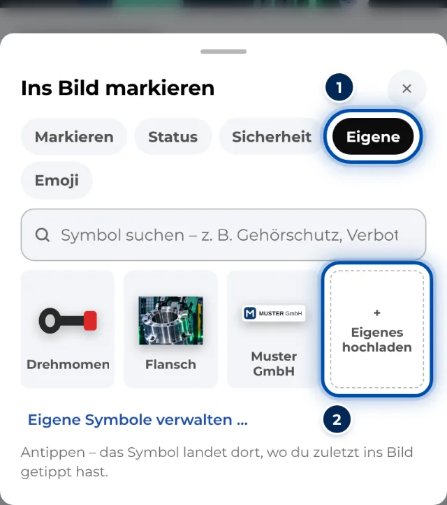 Der Reiter Eigene am Handy mit Eigenes hochladen