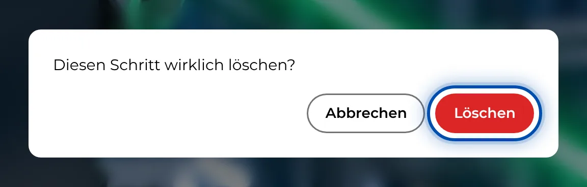 Vor dem Löschen fragt GIRI nach