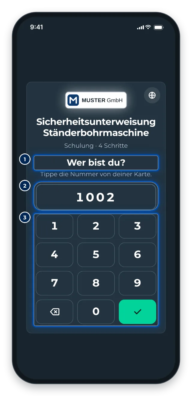 Handy: Tastenfeld Wer bist du mit der Nummer von der Karte