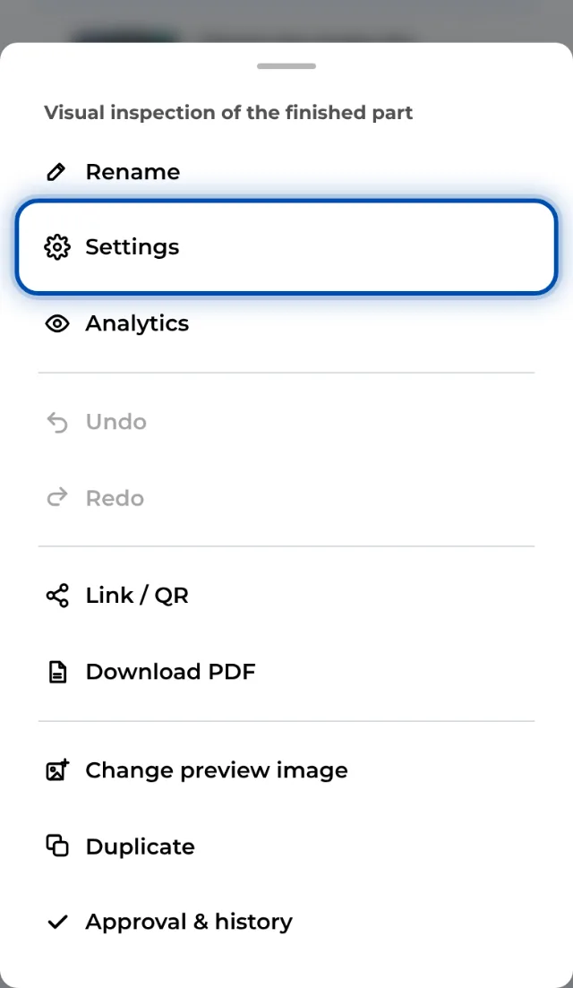 On a phone, the settings are in the instruction’s ⋯ menu